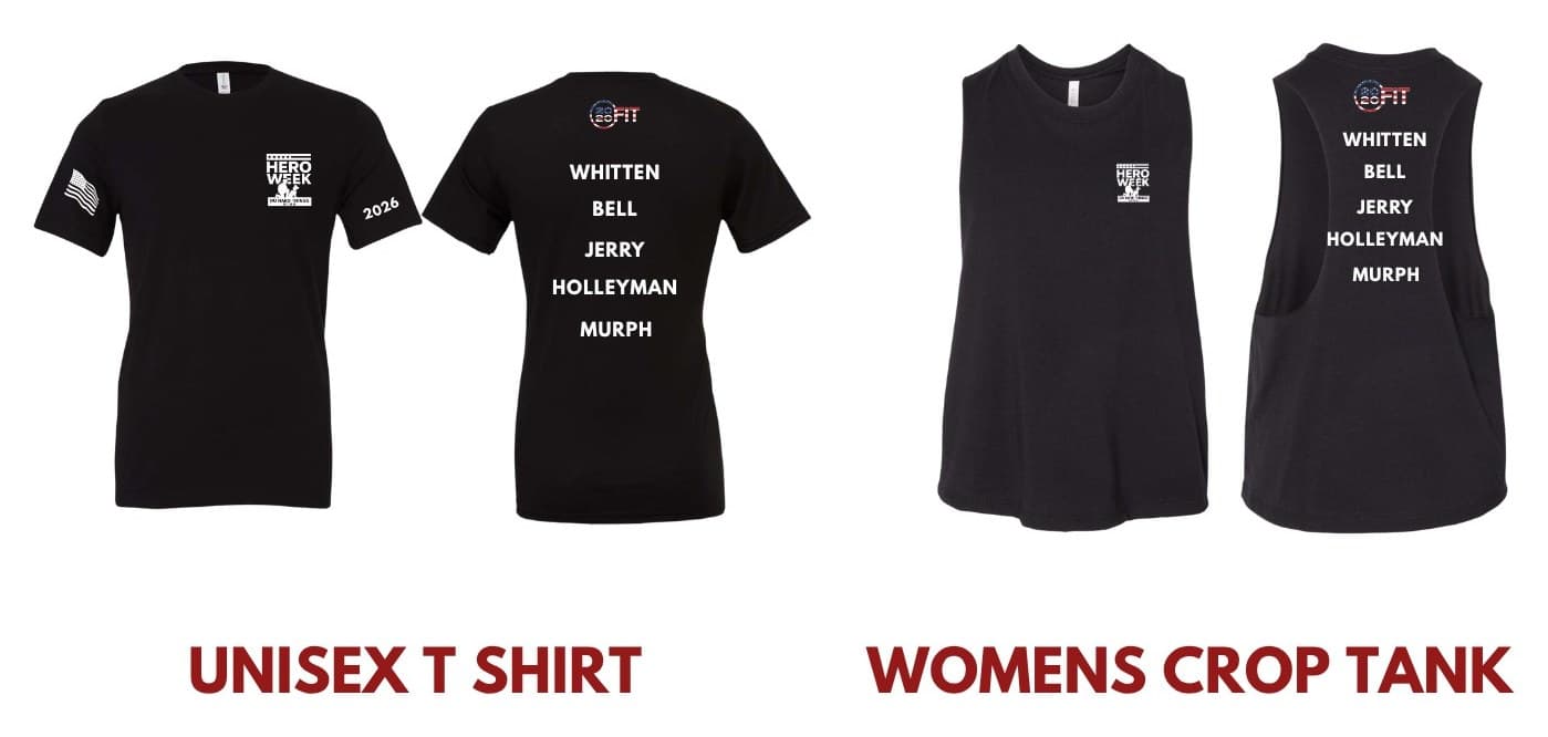 HERO Week 2026 unisex t-shirt and women's crop tank designs